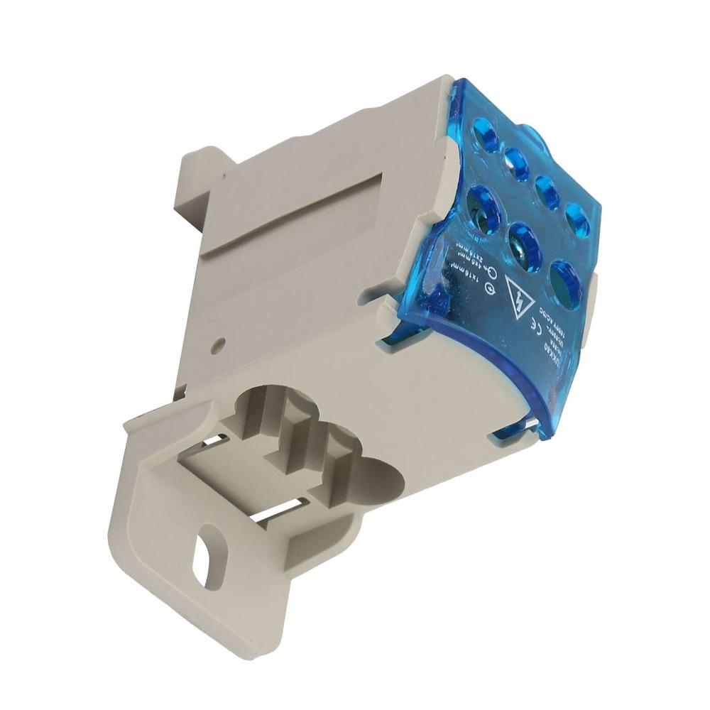 80A DIN Rail Terminal Block With Cover Power Junction Box  Computer Room Cabinet