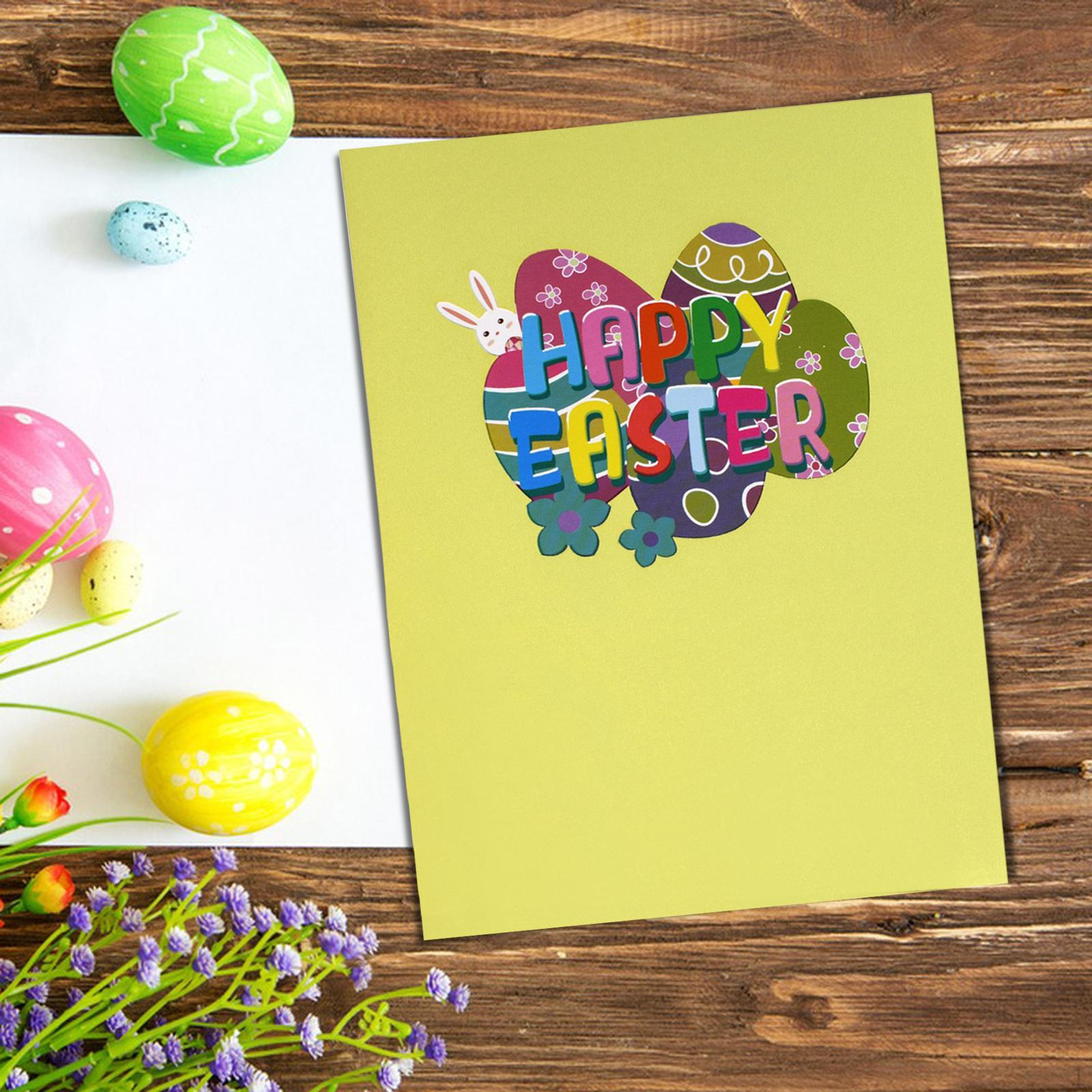 

, Flower Basket, Greeting Card, Funny Easter Eggs Festive Card for Girl Daughter Husband Basket