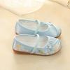 Chinese Style Children Hanfu Flat Shoes Wear Resistant Embroidered Cloth Shoes  Kid Gift