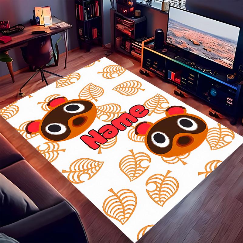 Custom Personalization Animal Crossing Print Area Rug - Soft, Washable Non-Slip Indoor Mat,Living Room,Home&Office Decorative Rug