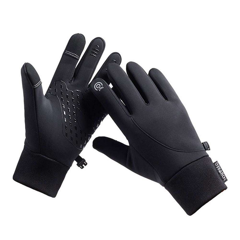 Motorcycle Gloves Men Black Autumn Winter Outdoor Cycling Gloves Gym Fitness Sports Running Warm Touch Screen Nonslip Gloves