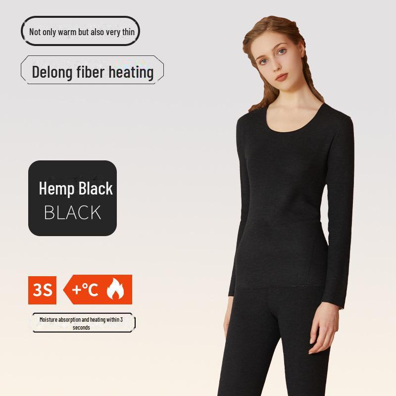 Antibakterielles Woll-Seiden-Samt-Thermo-Unterwäsche-Set für Herren & Damen - Nahtlose Heizung für Herbst & Winter