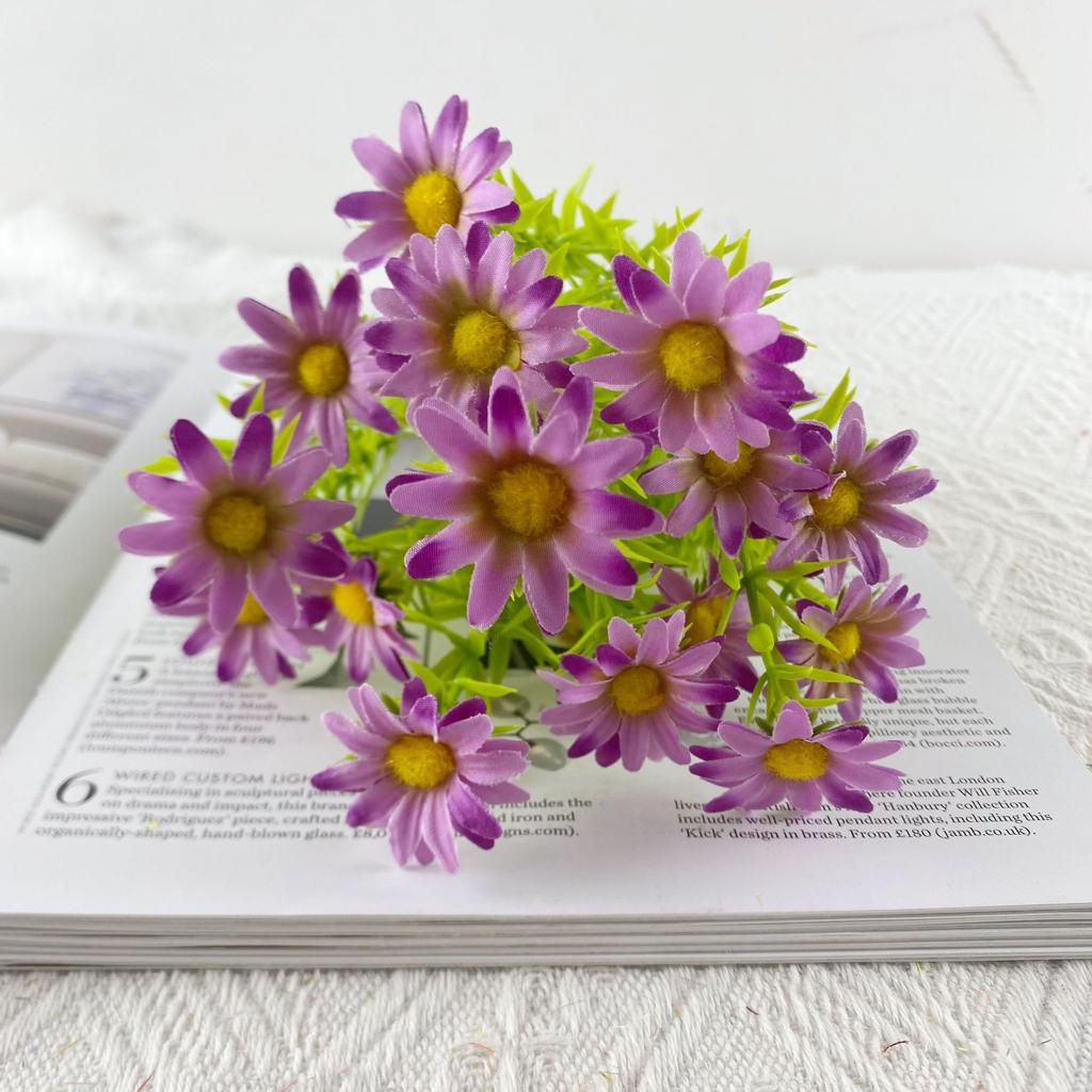 25 Mesh Youle Chrysanthemum Simulation Flower Home Decoration Photography Props Wedding Camping Decoration