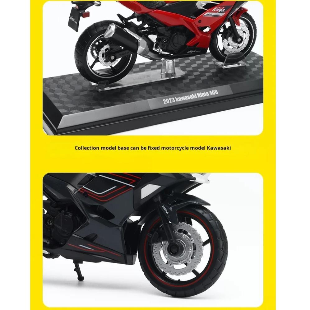 1/12 Scale Motorcycle Model for Kawasaki 400 Shock-Proof Alloy Motorcycle Model Toy Car Decoration Bracket Children's Toy