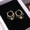 Bohemian Style Party Fashion Jewelry Zircon Hoop Earrings Korean Style Earrings Women Ear Buckle