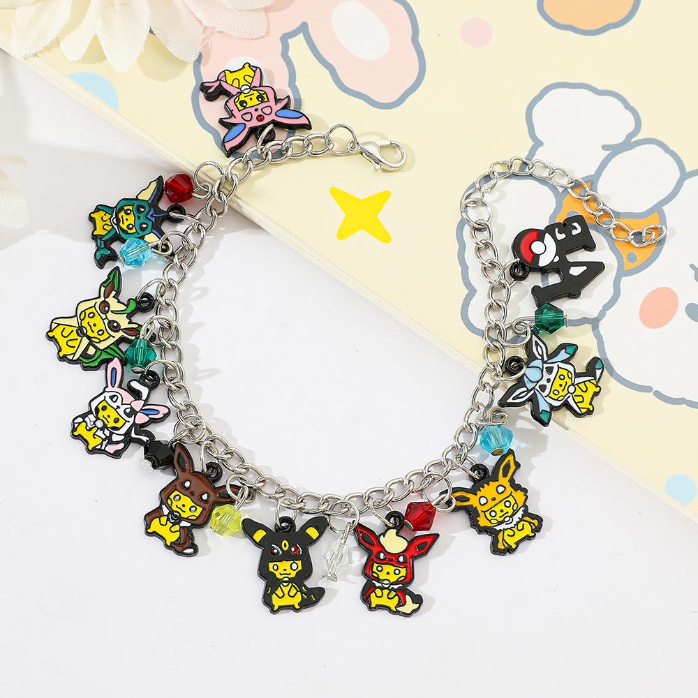 Pokemon Pikachu Anhänger Armband Damen Multi-Element Modeschmuck Europäischer Amerikanischer Stil 6