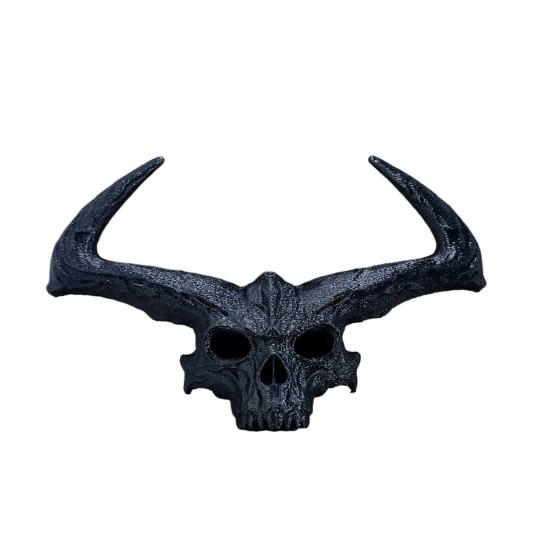 3D Printed Giant Skull Figurine Gothic Flame Giant Skull Statue Halloween Party Skull