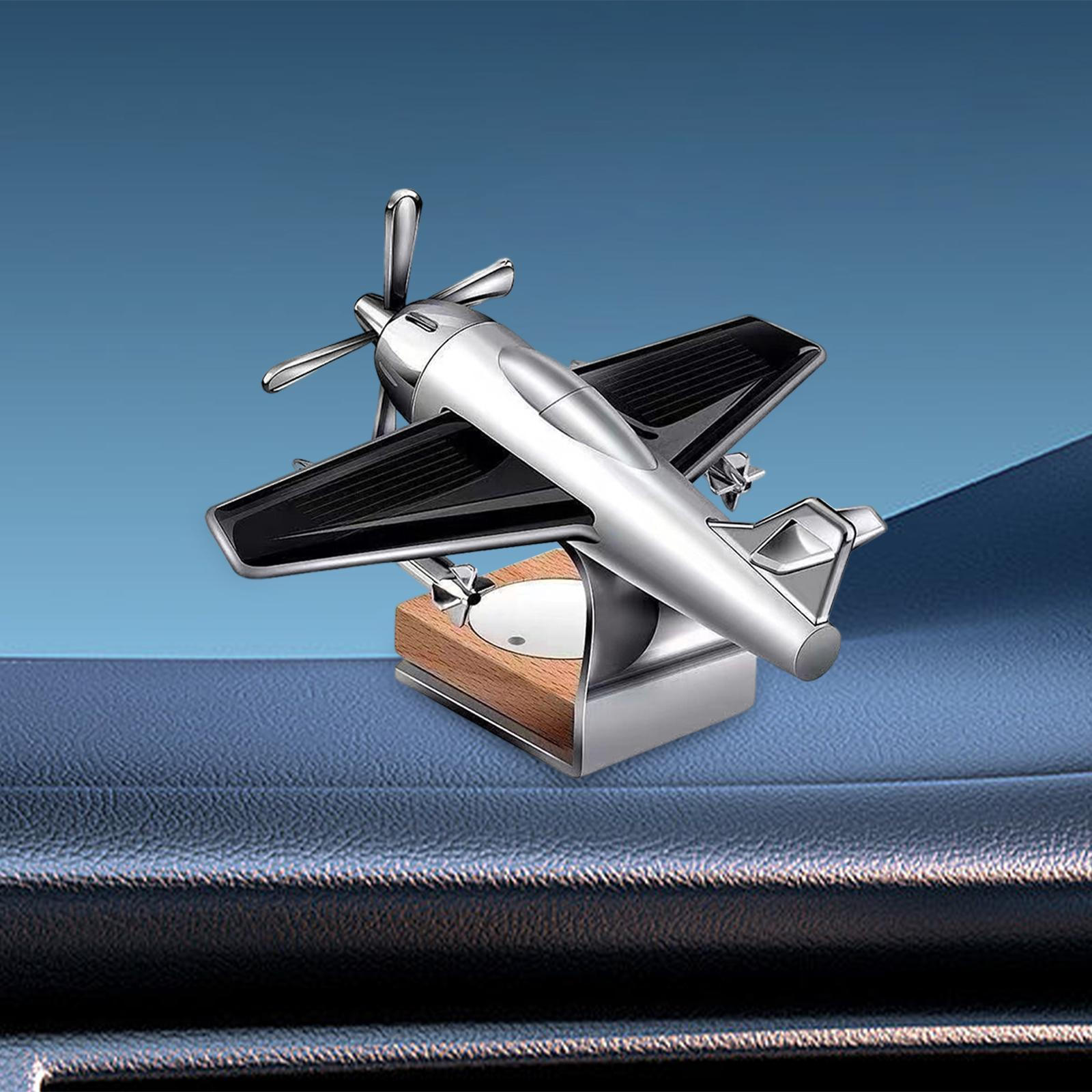 

Perfume Diffuser Car Portable Home Ornament Solar Rotating Air Argent