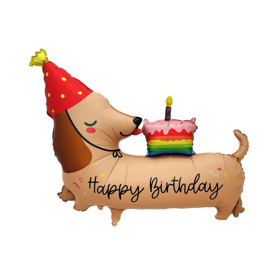 

Dog Balloons Extra Large Oversized Inflatable Dachshund Balloon for Birthday Party Tailgate Game Day Decorations Indoor Outdoor Use коричневий