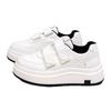 Little White Shoes Women's Spring New Versatile Lightweight Height Increase Velcro Casual Shoes Platform Sports Shoes