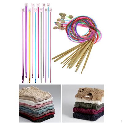 Strickset 2–8 mm, tragbares Haushalts-Bambus-Rundschreiben 3–10 mm mit Kunststoffrohr-Pullover-Weberei