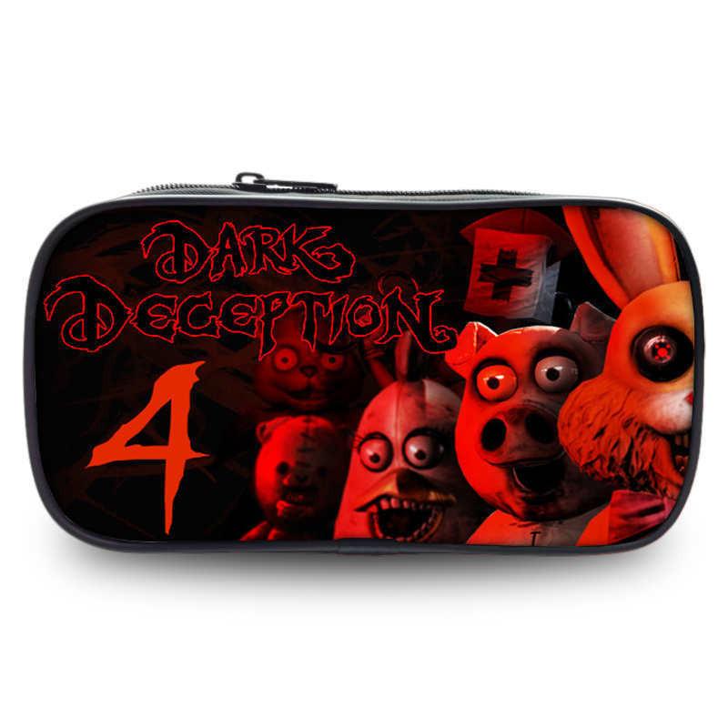 Spacious Dark Deception Pencil Case For Students In Durable Oxford Fabric