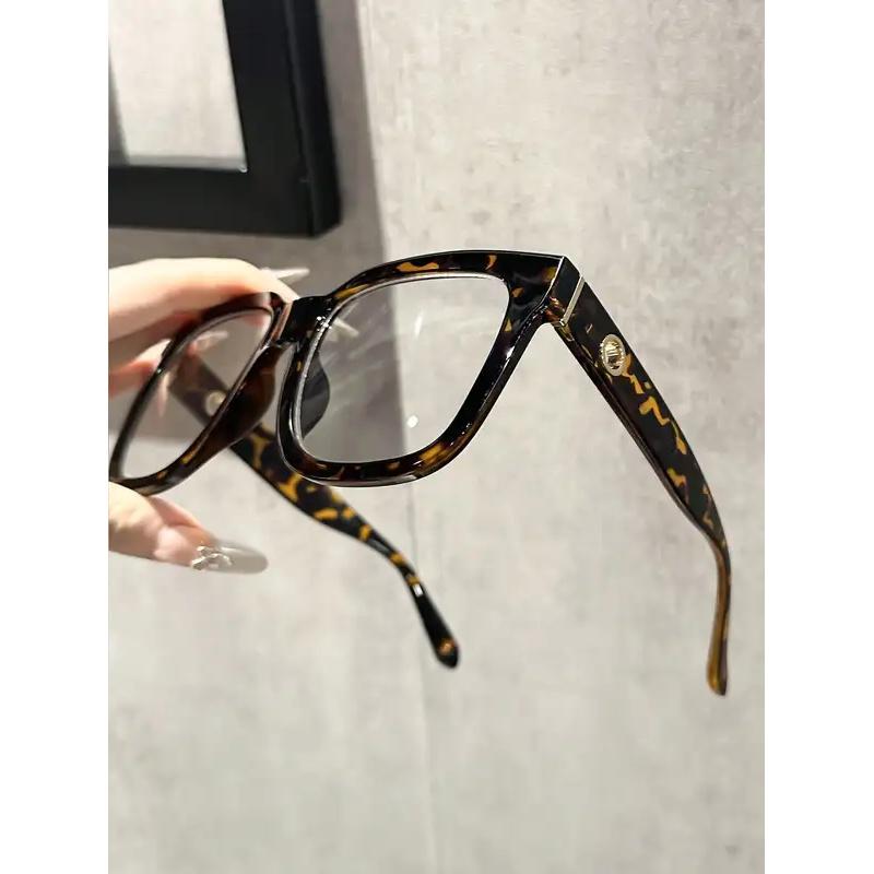 1PC Fashion Square Oversized Plastic Frame Women Clear Glasses For Men Daily Life Take Photo Eyeglasses Clothing Accessories.