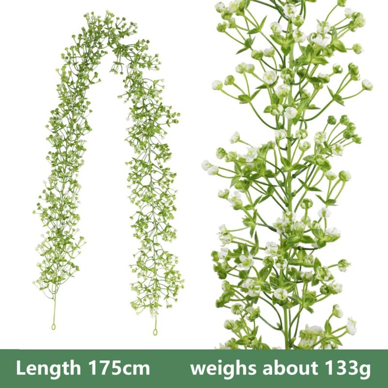 175Cm Artificial Flowers for Decoration Garland Plants Fake Vine Flowers Hanging Ivy Garland Wedding Decoration Party Home Decor