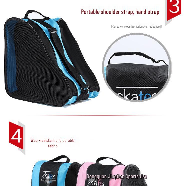 Professional Skating Bag for Kids & Adults - Inline Skates Ice Skates Storage, Breathable, Single Shoulder Design