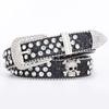 Three-piece Set of Buckles, Rhinestone-encrusted Belt, Women's Easiest for Match Decoration, Skull Sequin Belt with Pants