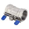 1in Full Port Ball Valve Stainless Steel Butterfly Shape Double Female Thread Ball Valve for Garden