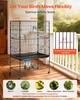 Bird Cage, 930 X 580 X 1510 Mm, Flat Top, Wrought Iron Bird Flight Cage with Perches, Slide-Out Tray and Plastic Feeders, for Blue Tit, Cockatiel,