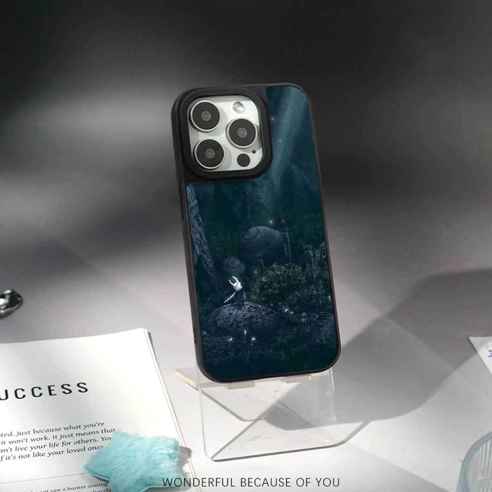Super fashion Hollow Knights game Phone Case for iPhone 17 16 e 15 14 13 12 Pro Max Sheepskin Silver-edged protective case