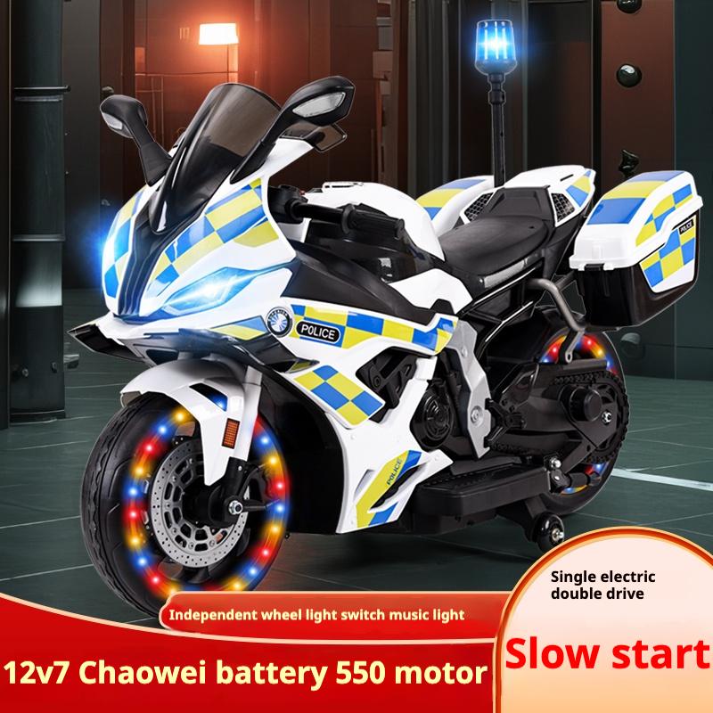 Çocuk Elektrikli Motosiklet Çift Sürücülü Çocuk Arabası Uzaktan Kumandalı Bluetooth Müzik LED Işık, Erken çocukluk eğitimi fonksiyonu