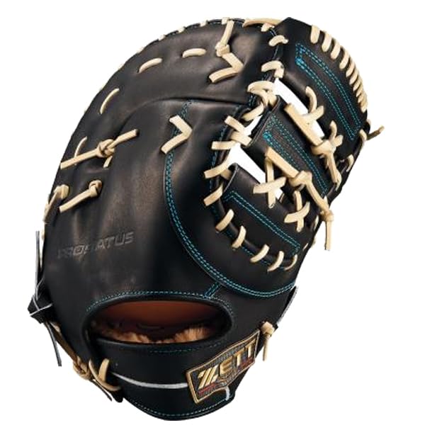 

ZETT Pro Status SE First Base B Made in BPROF233SG Mitt, Black/Pastel (1932), Japan,