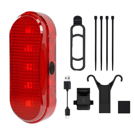 Bicycle Tail Light with Brake Sensor Waterproof USB Rechargeable Universal MTB Road Mountain Bike Cycling Night Riding Warning Rear Lamp