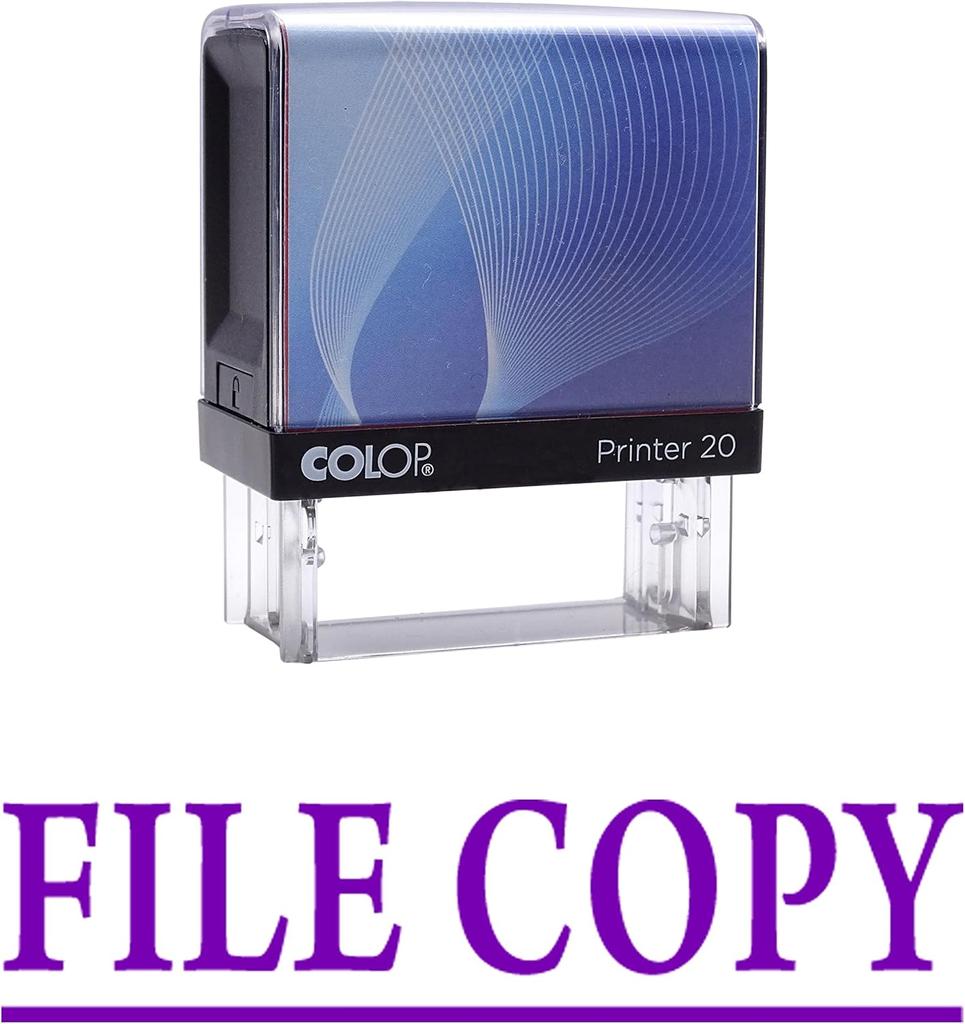 File Copy Self Inking Rubber Stamp Custom Colop Office Stationary P20 Mini Stamper