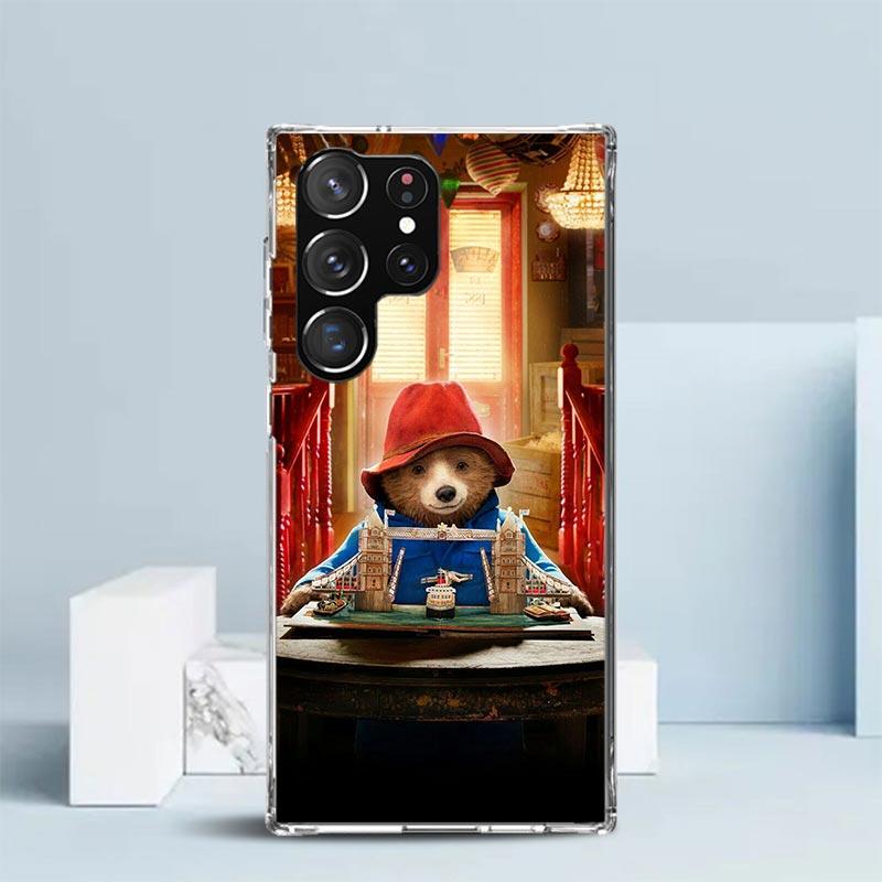 Cute P-PaddingtonS Bear Soft Cover for Samsung Galaxy S25 Edge S26 S24 S23 Ultra Phone Case S22 S21 Plus S20 FE Print Pattern Sh