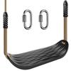 SELEWARE Plastic Swing Tree Swing Set with Adjustable Rope and 2 Heavy Duty Playground Swing Set Accessories for Kids Indoor Outdoor Black Seat,