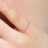 14K Simple Bean Ladder Chain Gold Ring Type-A