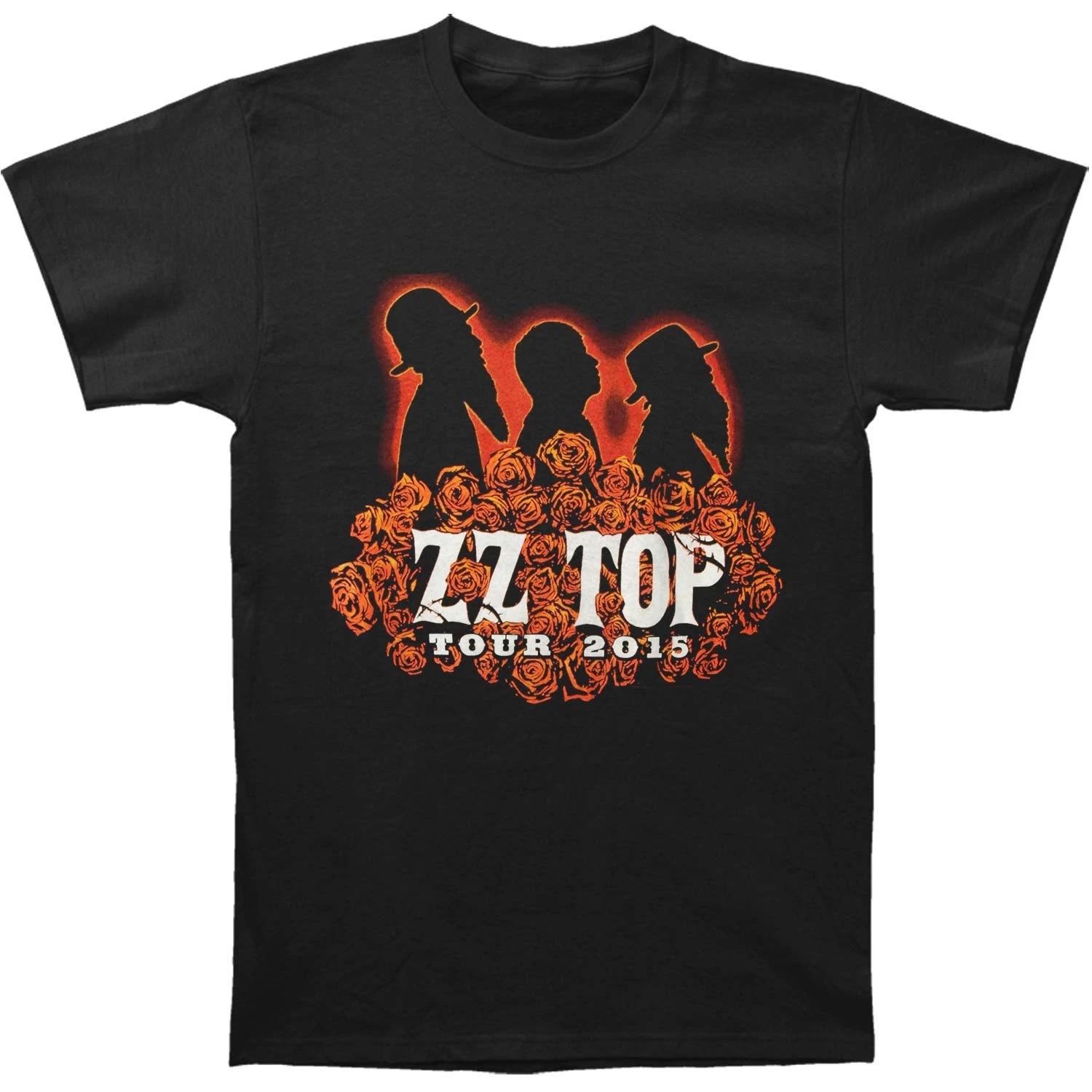 Men s ZZ Top Roses 2015 Tour T-shirt XX-Large Black M
