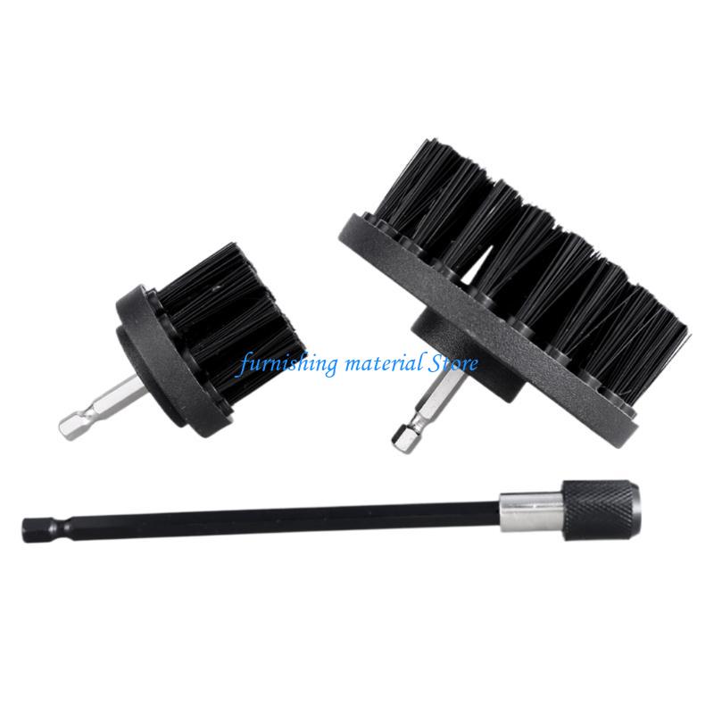 Y5GD 3Pcs Electric Drill Brush Attachment Set Power Scrubber Brush Carpet Polisher