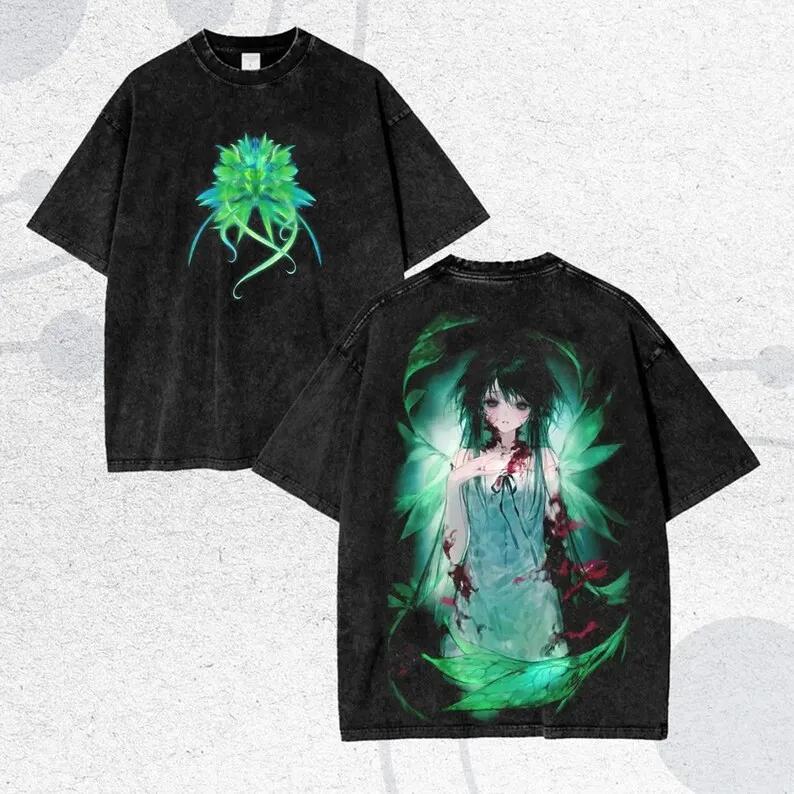 Saya No Uta Washed T Shirt Year Round Clothing New Model Unisex Plus Size Personality Clothes High-end Luxury Couples Breathable