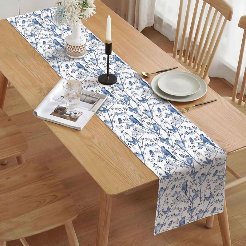 Сине-белый фарфоровый настольный флаг — фото 15