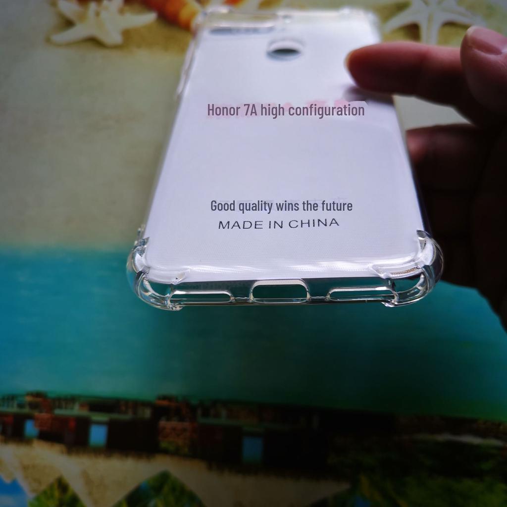 Hochwertige transparente Lanyard-Handyhülle für Huawei 7A mit Fingerabdruck, militärtaugliches TPU, sturzsicheres Design.