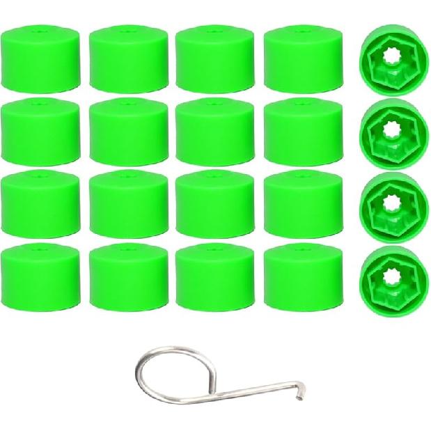 20PCS Car Wheel Lug Nut Covers Auto Tire Bolt Caps, 17Mm Wheel Nut Covers With Removal Tool, Wheel Bolt Cover Dismantle Replacement 1K0 601 173 For