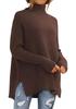 European High Neck Batwing Sleeve Women's Pullover Sweater - Autumn/Winter Fashion Knitwear