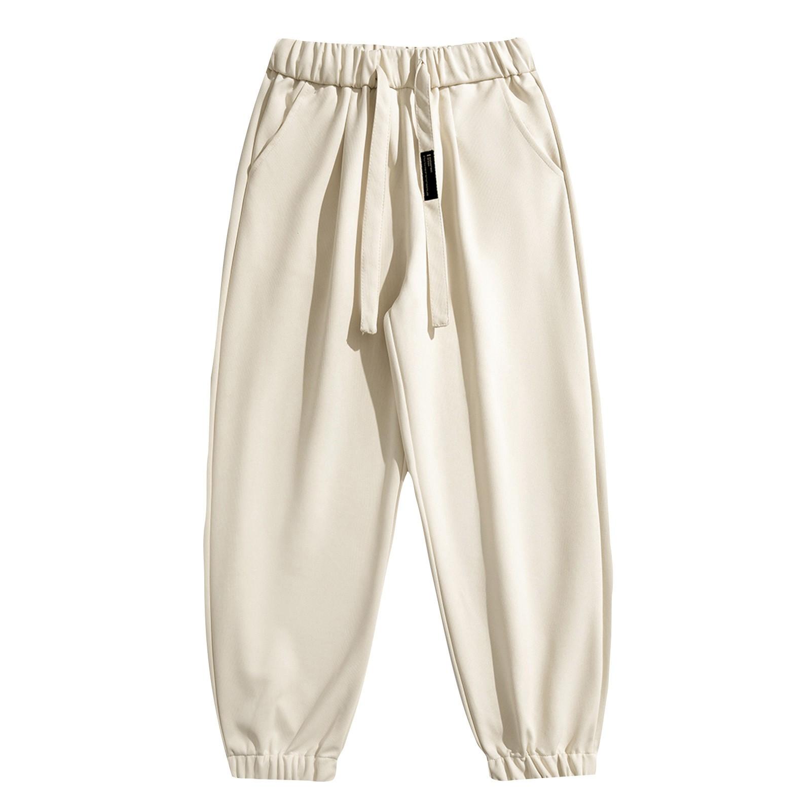 

Спортивные и повседневные композитные брюки, свободные уличные повседневные длинные брюки L бежевый