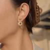 Youthway Crystal Moon Star Sun Drop Earrings For Women Minimalist 18K Gold Plated Stainless Steel Earrings Fashion Jewelry Gift