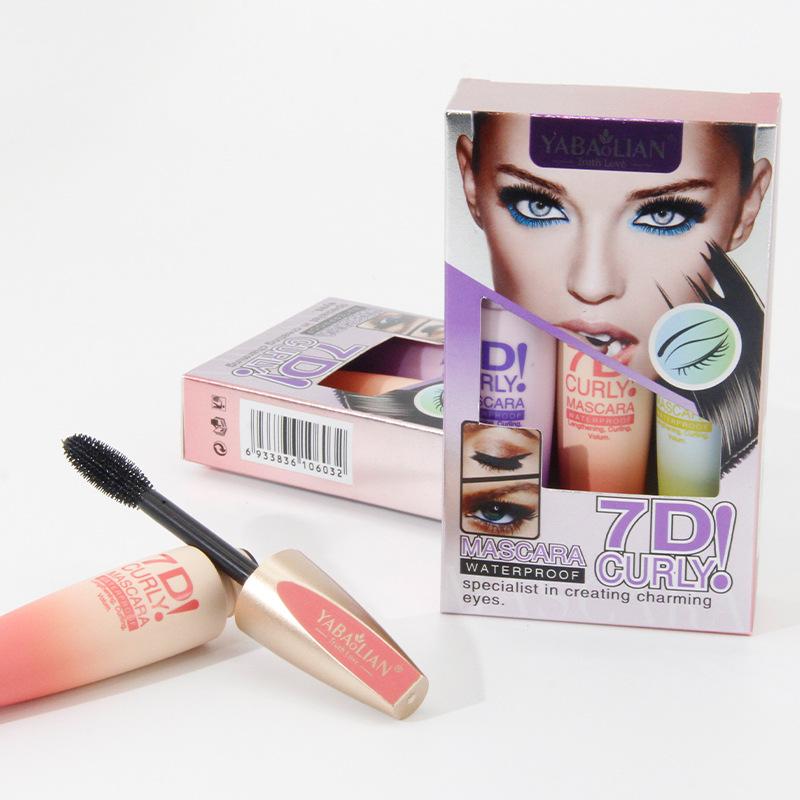 7D Extra-Volumizing Mascara Curl & Extreme Lengthening, Long-Lasting Waterproof Formul Smudge-Proof Rich Black Waterproof Mascara