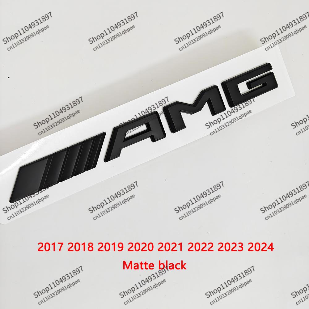 3D ABS Black Logo AMG Emblem Letters Car Trunk Badge For Mercedes Benz W204 W205 W176 W177 W212 W213 AMG Sticker Accessories