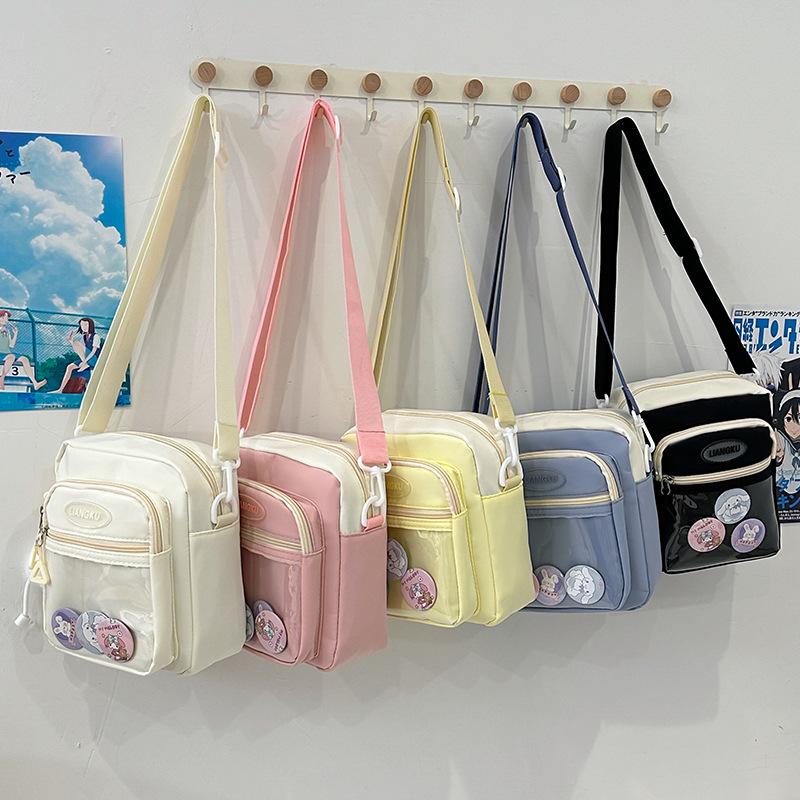 Women's Bag Small Square Bag New Sweet and Cute Girl Kawaii Ulzzang Ita Bag Contrasting Color Ins Shoulder Crossbody Bag