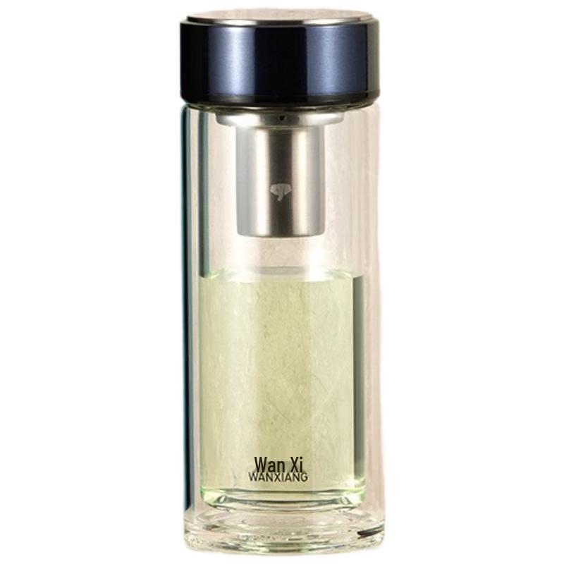 Wand Xiang Double-Layer Glass Tea Infuser Travel Mug 340ml