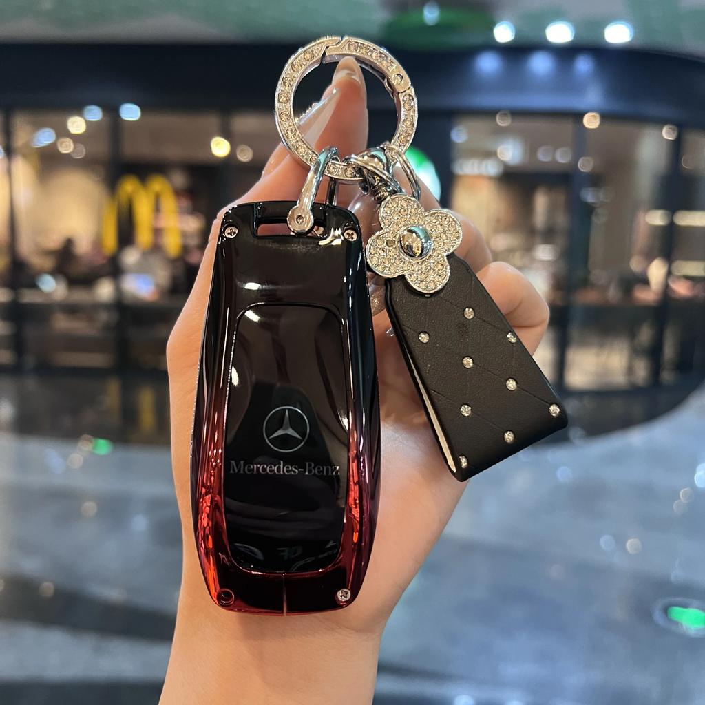 REE4   3BTN Fashion Soft Car Key Case For Mercedes Benz A C E S G Class GLC CLE CLA GLB GLS W177 W205 W213 W222