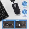 AEE4-Mini USB Wired Mouse Retractable Cable Tiny Small Mouse 1600 DPI Optical Compact Travel Mice For Windows 98 2000 XP Vista V