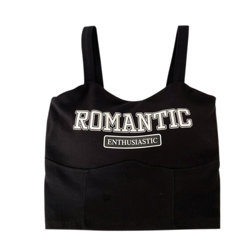 

Носіть суцільний бюстгальтер Cushion, бюстгальтер із застібкою на спині, топ з літерами – жовтий. Один розмір підходить усім One Size