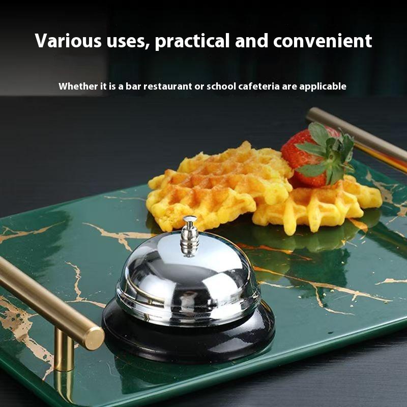 Kitchen Tool Stainless Steel Food Service Call Bell Restaurant Bar Dish Delivery Bell Desktop Answer Bell Restaurant Supplies