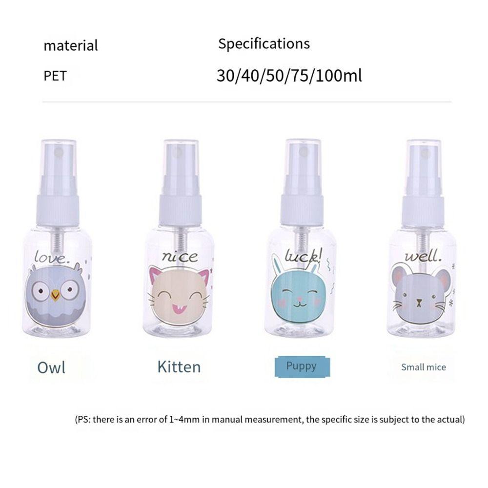 Mini Cosmetic Container 30-100ml Liquid Sprayer Perfume Bottle Cartoon Spray Bottle Sub-bottle