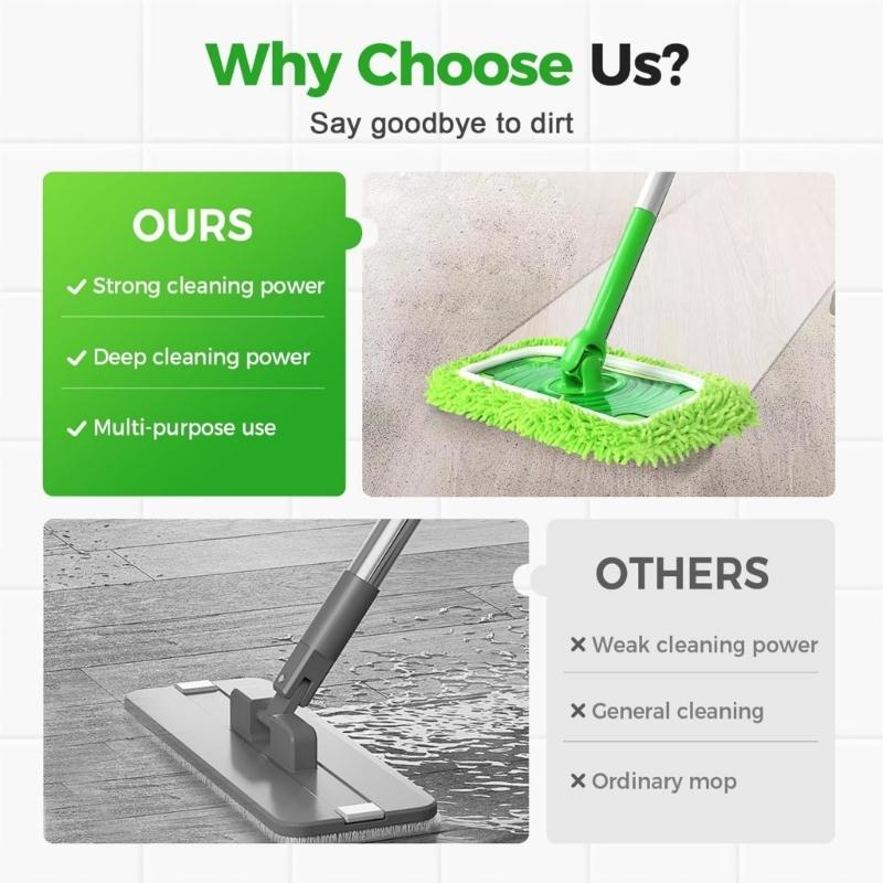 Flat Mop Refills Mop Pad Dry And Wet Use Mop Replacement Pads For Mostly Brand Mops Hardwood Tile Floor