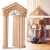 1:12 Doll House Mini Wooden Steepletop Door for Dolls DIY Dollhouse Furniture Accessories